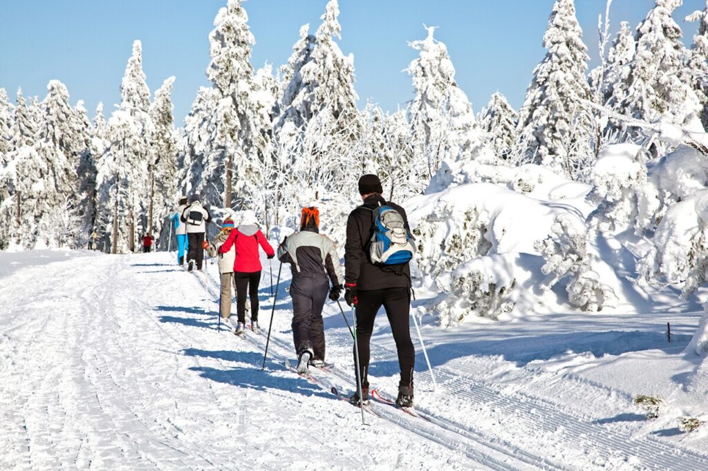 Langläufer im winterlichen Harz